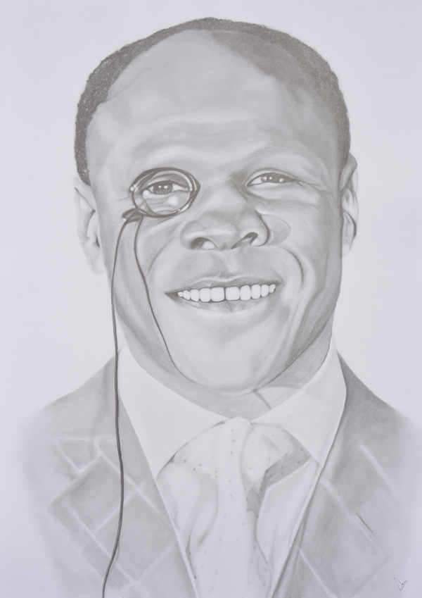 A striking graphite portrait capturing Chris Eubank, the flamboyant and fearless world champion whose sharp wit and unique presence set him apart in boxing history. Rising from a challenging youth to dominate the middleweight and super-middleweight divisions, he combined tactical brilliance with unshakable confidence, leaving an enduring mark on the sport.